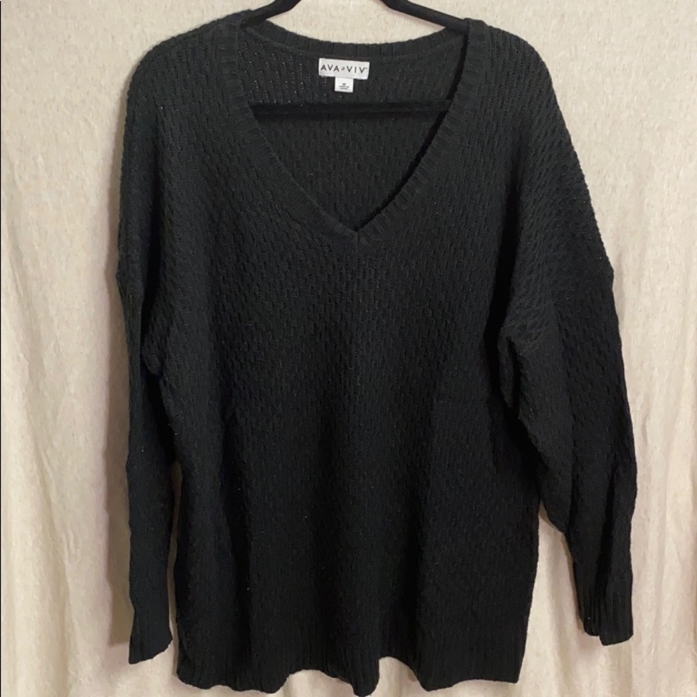 Basic black oversized sweater